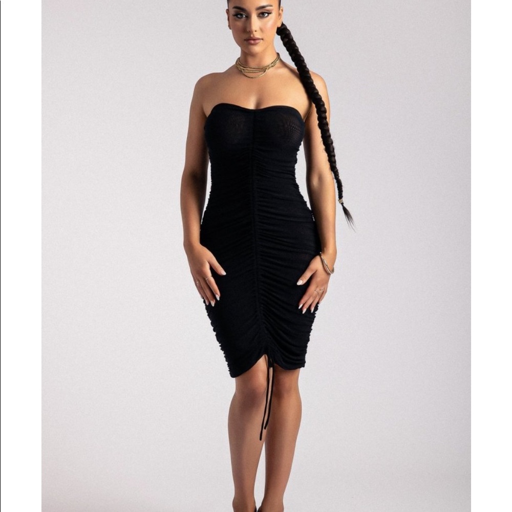 Meshki Aalia Ruched Strapless Dress
